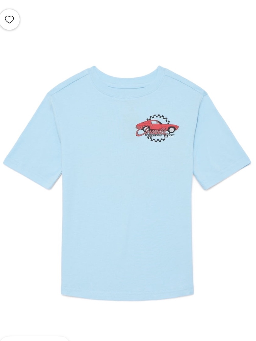 Corvette Boys Fashion Retro Tee with Short Sleeves, Size 14/16 (L)